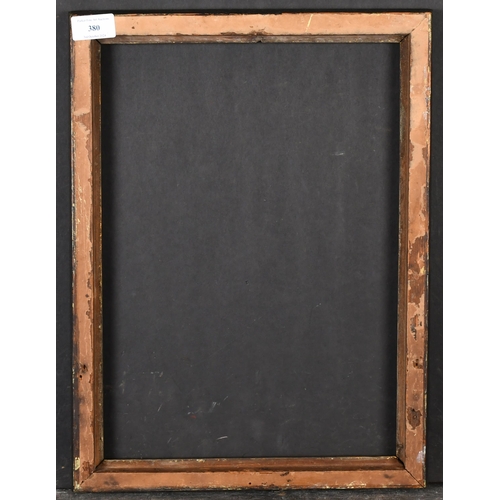 380 - 18th Century English School. A Darkwood Frame with a gilt inner edge, rebate 15.25