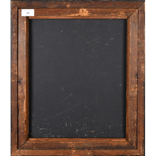 383 - 18th Century English School. A Darkwood Frame with a gilt painted carved wood slip, rebate 15