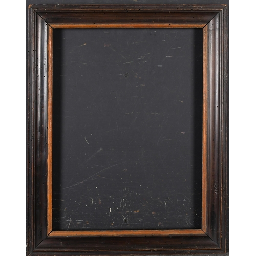 385 - 18th Century English School. A Darkwood Frame with a gilt inner edge, rebate 15