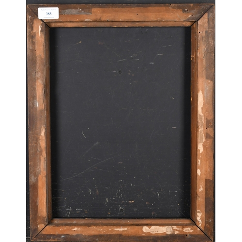 385 - 18th Century English School. A Darkwood Frame with a gilt inner edge, rebate 15