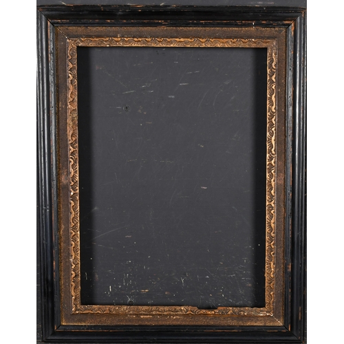 388 - 18th Century English School. A Darkwood Frame, with a carved giltwood slip, rebate 14.5