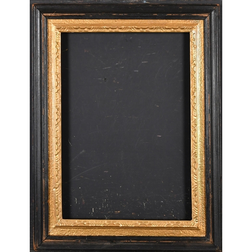 392 - 18th Century English School. A Darkwood Frame with a gilt painted carved wood slip, rebate 14.5