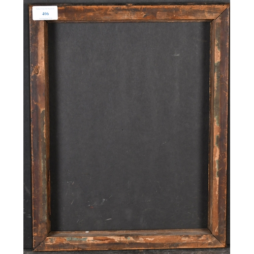 406 - 18th Century English School. A Darkwood Frame with a gilt inner edge, rebate 13.25