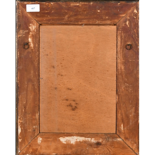 417 - 19th Century European School. A Gilt and Wooden Frame, with inset glass, rebate 12.25