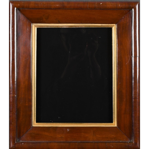 424 - 19th Century English School. A Darkwood Frame, with a gilt slip and inset glass, rebate 11