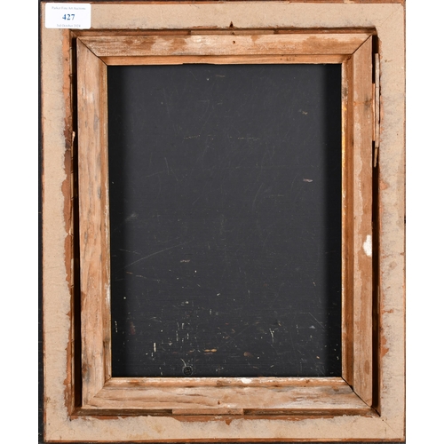 427 - 19th Century English School. A Darkwood Frame, with a gilt slip, rebate 10.75