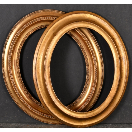 428 - 19th Century French School. A Gilt Composition Oval Frame, rebate 10.5