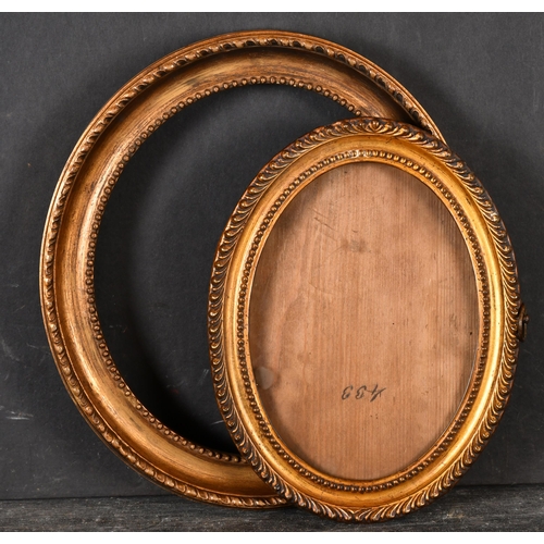 437 - Early 19th Century English School. A Carved Giltwood Oval Frame, rebate 9.25