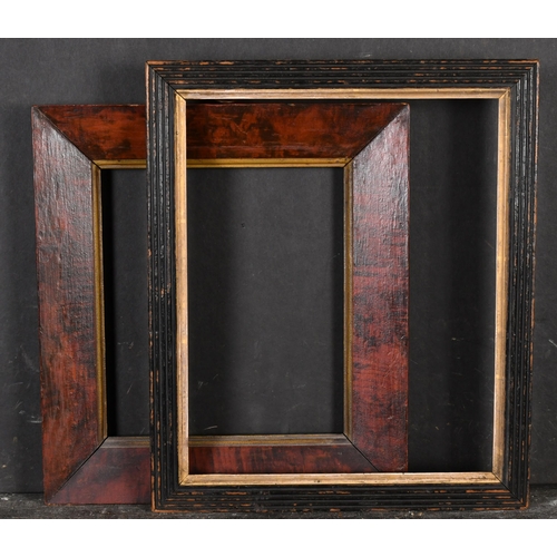 440 - 19th Century English School. A Simulated Wooden Frame with a gilt inner edge, rebate 8