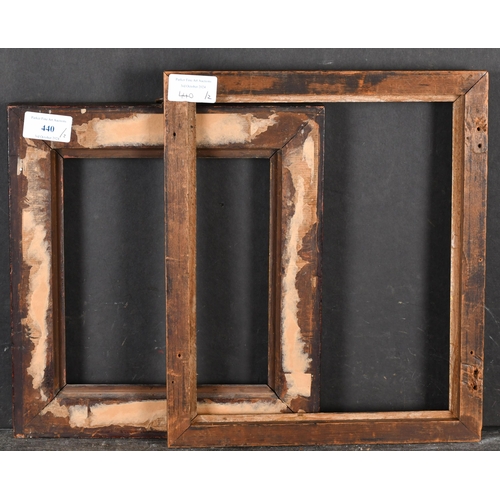 440 - 19th Century English School. A Simulated Wooden Frame with a gilt inner edge, rebate 8