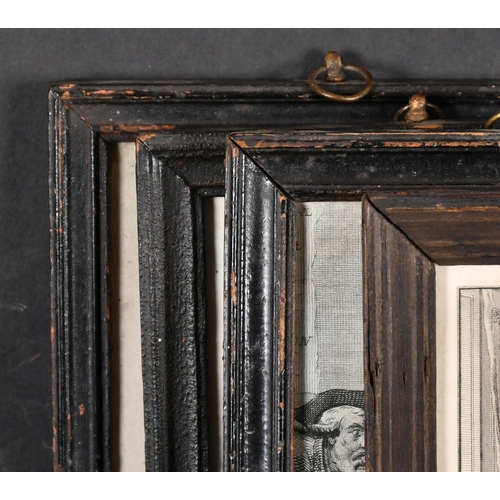 453 - Early 19th Century English School. Four Darkwood Frame, with inset print and glass, rebate 6.5