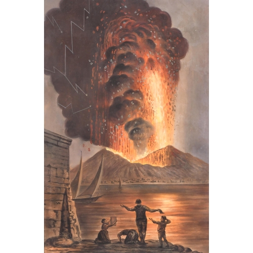 7 - Early 19th Century Italian. The Eruption of Vesuvius, Watercolour, 20