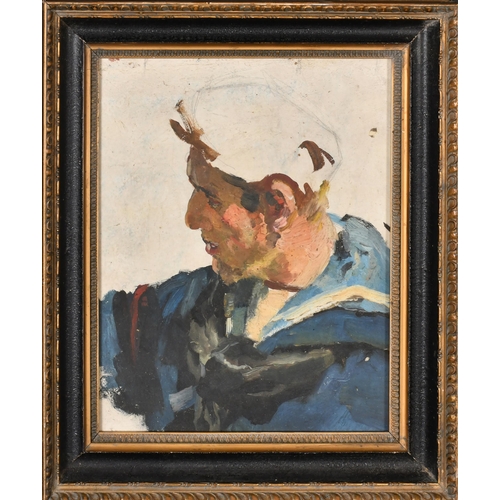 71 - William Christian Symons (1845-1911) British. Study of a Sailor, Watercolour, Inscribed verso (from ... 