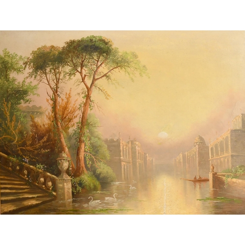 100 - James Salt (1850-1903) British. A Pair of Canal Scenes, Oil on canvas, Signed, 14