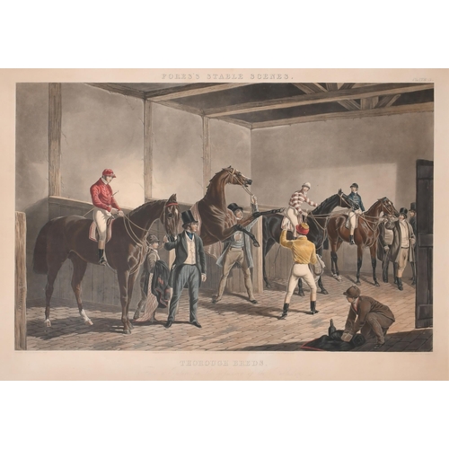 108 - After John Frederick Herring Snr (1795-1865) British. A Set of Fores's Stable Scenes, Engraving, In ... 