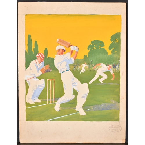 109 - Greville Irwin (1893-1947) British. The Cricketers, Watercolour, With artist's stamp, and inscribed ... 