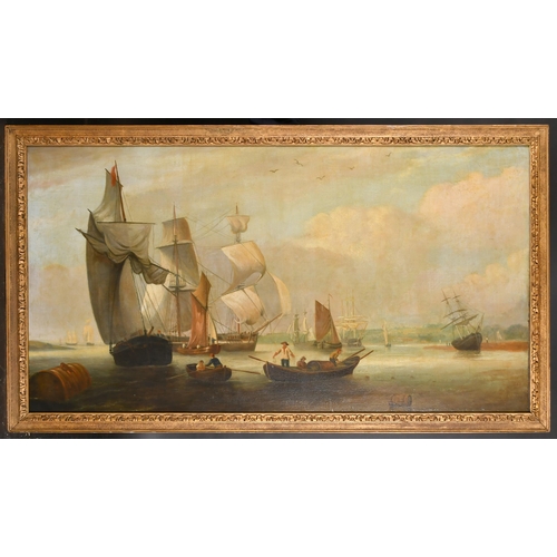 156 - Early 19th Century English School. A Shipping Scene, Oil on canvas, 24