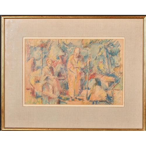 201 - Elliott Seabrooke (1886-1950) British. Study of Biblical Figures, Pastel, 8.75