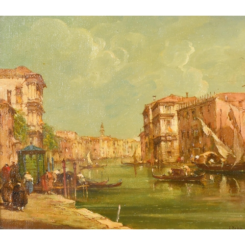 242 - Eugenio Bonivento (1880-1956) Italian. A Pair of Venetian Scenes, Oil on artist's board, Signed, In ... 