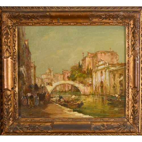 242 - Eugenio Bonivento (1880-1956) Italian. A Pair of Venetian Scenes, Oil on artist's board, Signed, In ... 