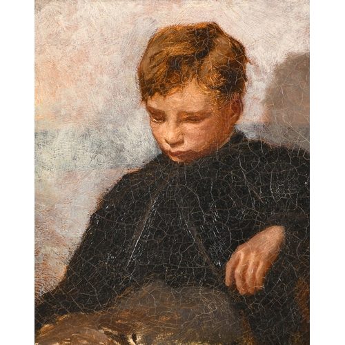 258 - Henry Tonks (1862-1937) British. Portrait of a Boy, possibly Avery Colebrooke, Oil on canvas, Inscri... 