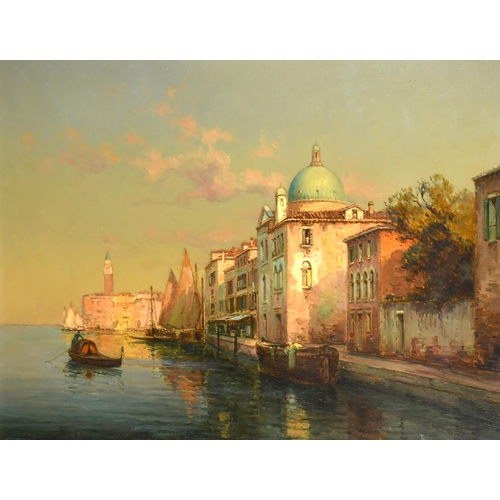 260 - Noel Georges Bouvard (1912-1975) French. A Venetian Canal Scene, Oil on canvas, Signed, 19.5