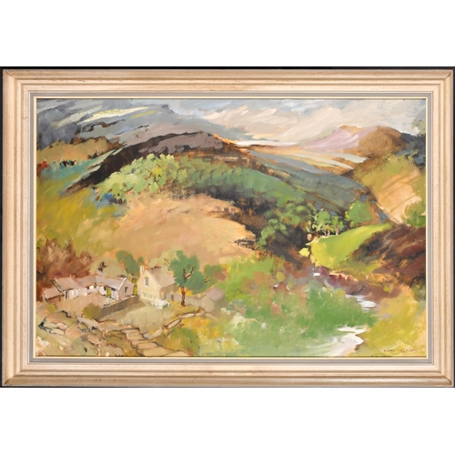 274 - Irene Welburn (1908-2001) British. A Lake District Farm, Oil on board, Signed, and inscribed verso a... 