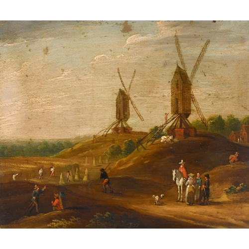 28 - Circle of Marc Baets (c.1700-1749) Flemish. Travellers on a Country Path, Oil on copper, 6.5