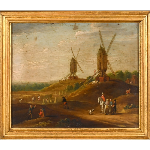 28 - Circle of Marc Baets (c.1700-1749) Flemish. Travellers on a Country Path, Oil on copper, 6.5