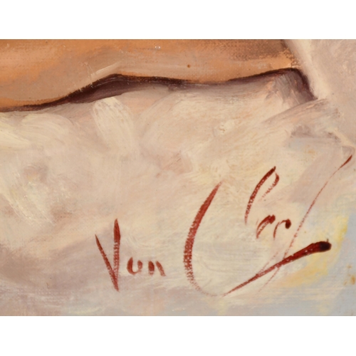 290 - Robert Van Cleef (1914-2006) French. Sleeping Nude, Oil on canvas, Signed, and numbered 13913 verso,... 