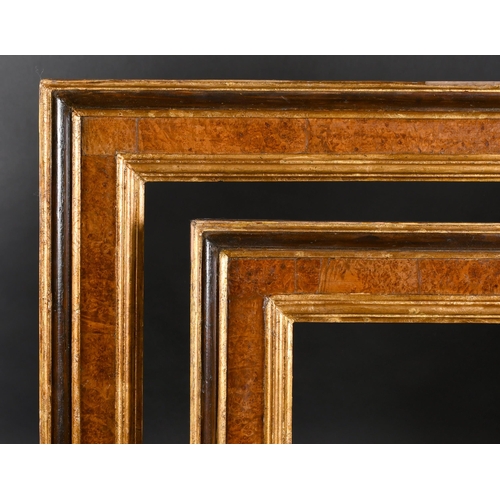 304 - 20th Century European School. A Fine Pair of Gilt Black and Red Painted Frames, rebate 45.25