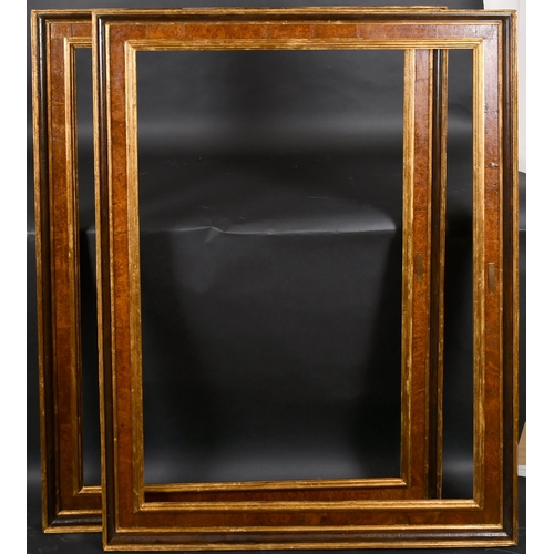 304 - 20th Century European School. A Fine Pair of Gilt Black and Red Painted Frames, rebate 45.25