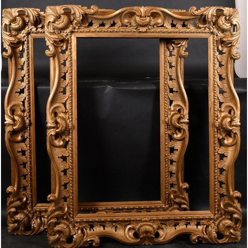 310 - 19th Century English School. A Pair of Painted Carved Wood Frames, rebate 35.25