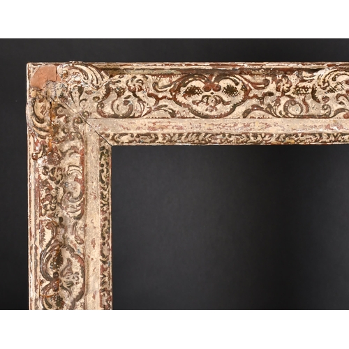 318 - 20th Century French School. A Painted Composition Frame, with swept centres and corners, rebate 30