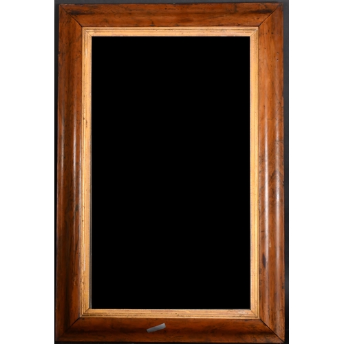 326 - 19th Century English School. A Maple Frame, with a gilt slip and inset mirror glass, rebate 28.5