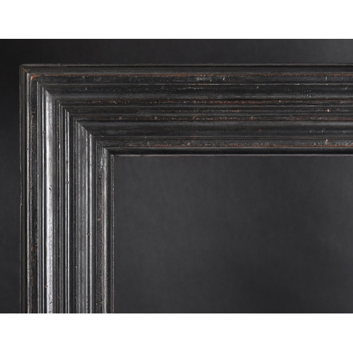 335 - Late 19th Century English School. A Black Painted Frame, with a gilt slip, rebate 25