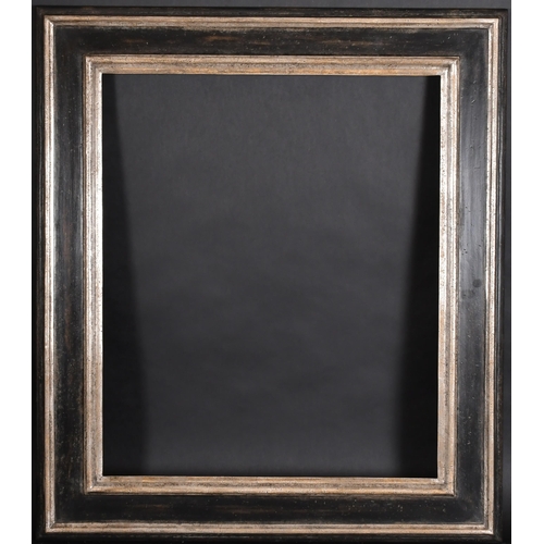 336 - 20th-21st Century English School. A Silver and Black Painted Frame, rebate 24.75