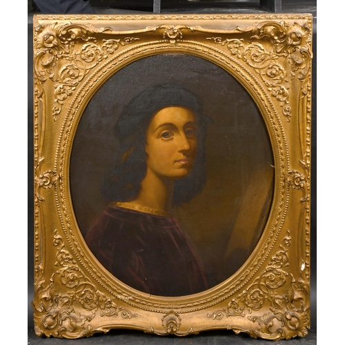 34 - Manner of Raffaello Sanzio da Urbino 'Raphael' (1483-1520) Italian. Portrait of Raphael, Oil on canv... 