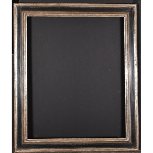 341 - 20th-21st Century English School. A Silver and Black Painted Frame, rebate 24