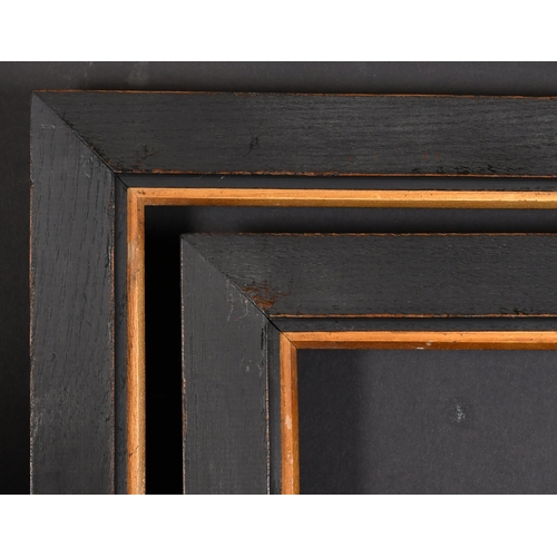 353 - Early 20th Century English School. A Pair of Darkwood Frames, with gilt slips, rebate 22.25