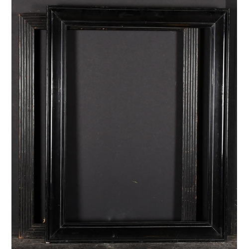 365 - Early 20th Century English School. A Black Painted Ribbed Frame, rebate 20.25