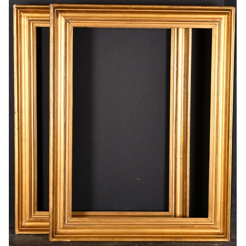 366 - 19th Century English School. A Pair of Gilt Composition Hollow Frames, rebate 20.25