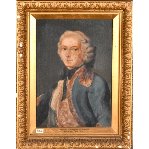 41 - Late 19th Century English School. Thomas Willoughby of Birdsall, Oil on canvas, Inscribed on mount, ... 