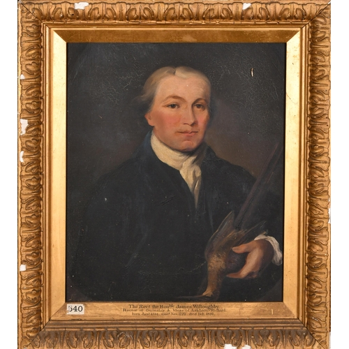 41 - Late 19th Century English School. Thomas Willoughby of Birdsall, Oil on canvas, Inscribed on mount, ... 