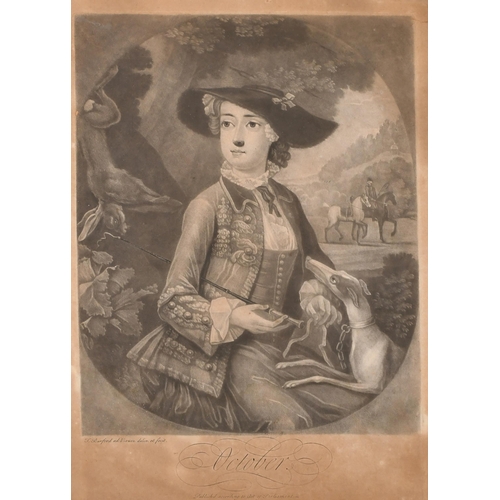 6 - Thomas Burford (c.1710-c.1780) British. The Set of Twelve Months of the Year, Mezzotint, In original... 