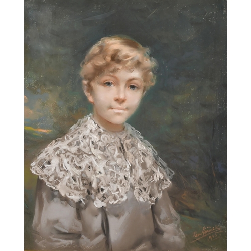 64 - Leon John Sprinck (1866-1948) Russian/British. Portrait of a Young Boy, Pastel, Signed and dated 190... 