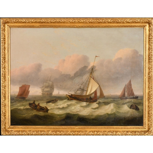 151 - Thomas Luny (1759-1837) British. A Shipping Scene, Oil on canvas, Signed, 19.5' x 27' (49.5 x 68.6cm... 