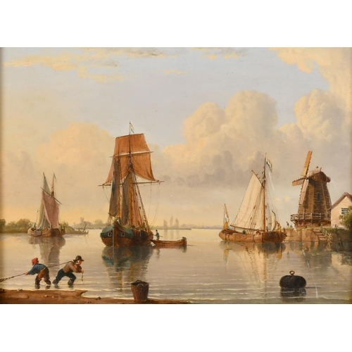 153 - John Ward of Hull (1798-1849) British. A Pair of River Inlet Scenes, Oil on panel, Signed, 6.5' x 8.... 