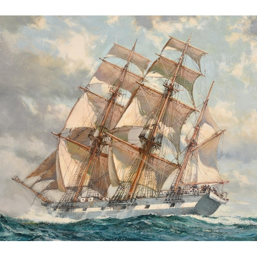 158 - Montague Dawson (1890-1973) British. 'The Barque Constellation, Monsoon Weather', Oil on canvas, Sig... 