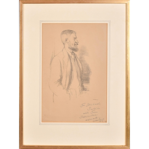 179 - William Rothenstein (1872-1945) British. Portrait of a Man, Lithograph, Inscribed by John Rothenstei... 